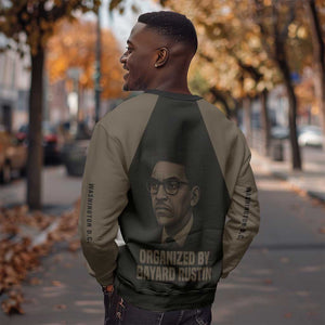 Bayard Rustin Sweatshirt with March on Washington Design Civil Rights Organizer Tribute - African Pride