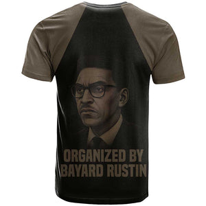 Bayard Rustin T shirt with March on Washington Design Civil Rights Organizer Tribute - African Pride
