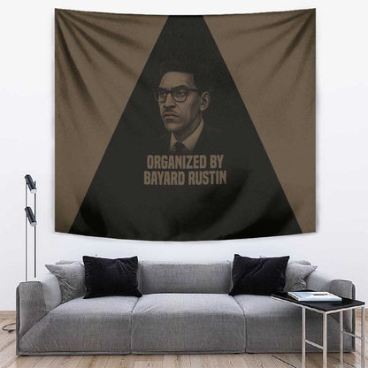 Bayard Rustin Tapestry with March on Washington Design Civil Rights Organizer Tribute - African Pride