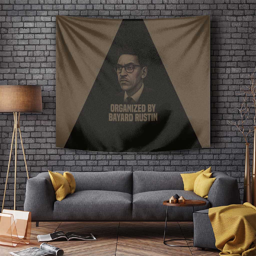 Bayard Rustin Tapestry with March on Washington Design Civil Rights Organizer Tribute - African Pride