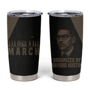 Bayard Rustin Tumbler Cup with March on Washington Design Civil Rights Organizer Tribute - African Pride
