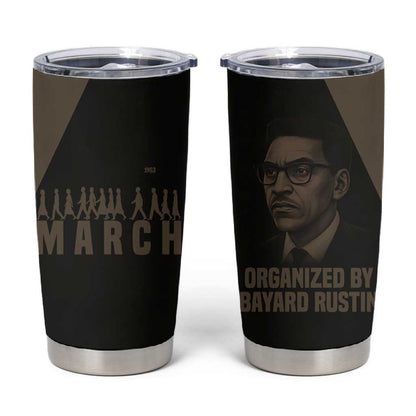 Bayard Rustin Tumbler Cup with March on Washington Design Civil Rights Organizer Tribute - African Pride