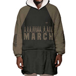 Bayard Rustin Wearable Blanket Hoodie with March on Washington Design Civil Rights Organizer Tribute - African Pride