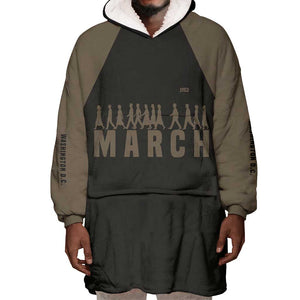 Bayard Rustin Wearable Blanket Hoodie with March on Washington Design Civil Rights Organizer Tribute - African Pride