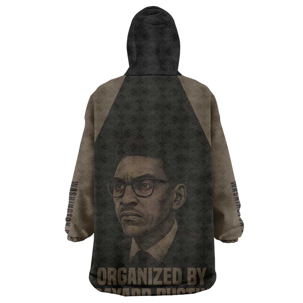 Bayard Rustin Wearable Blanket Hoodie with March on Washington Design Civil Rights Organizer Tribute - African Pride