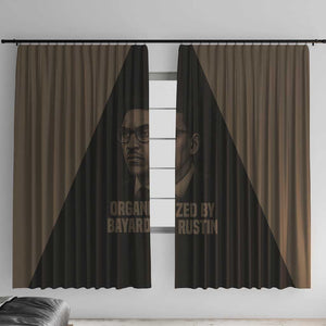 Bayard Rustin Window Curtain with March on Washington Design Civil Rights Organizer Tribute - African Pride