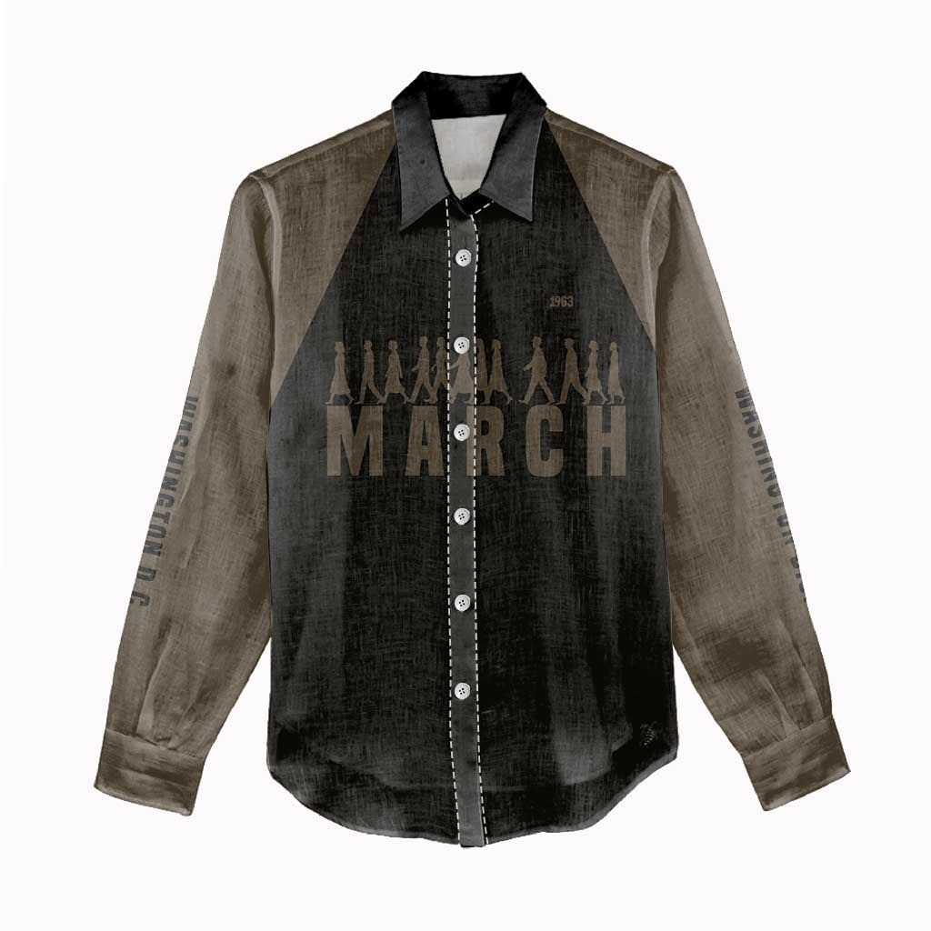 Bayard Rustin Women Casual Shirt with March on Washington Design Civil Rights Organizer Tribute - African Pride