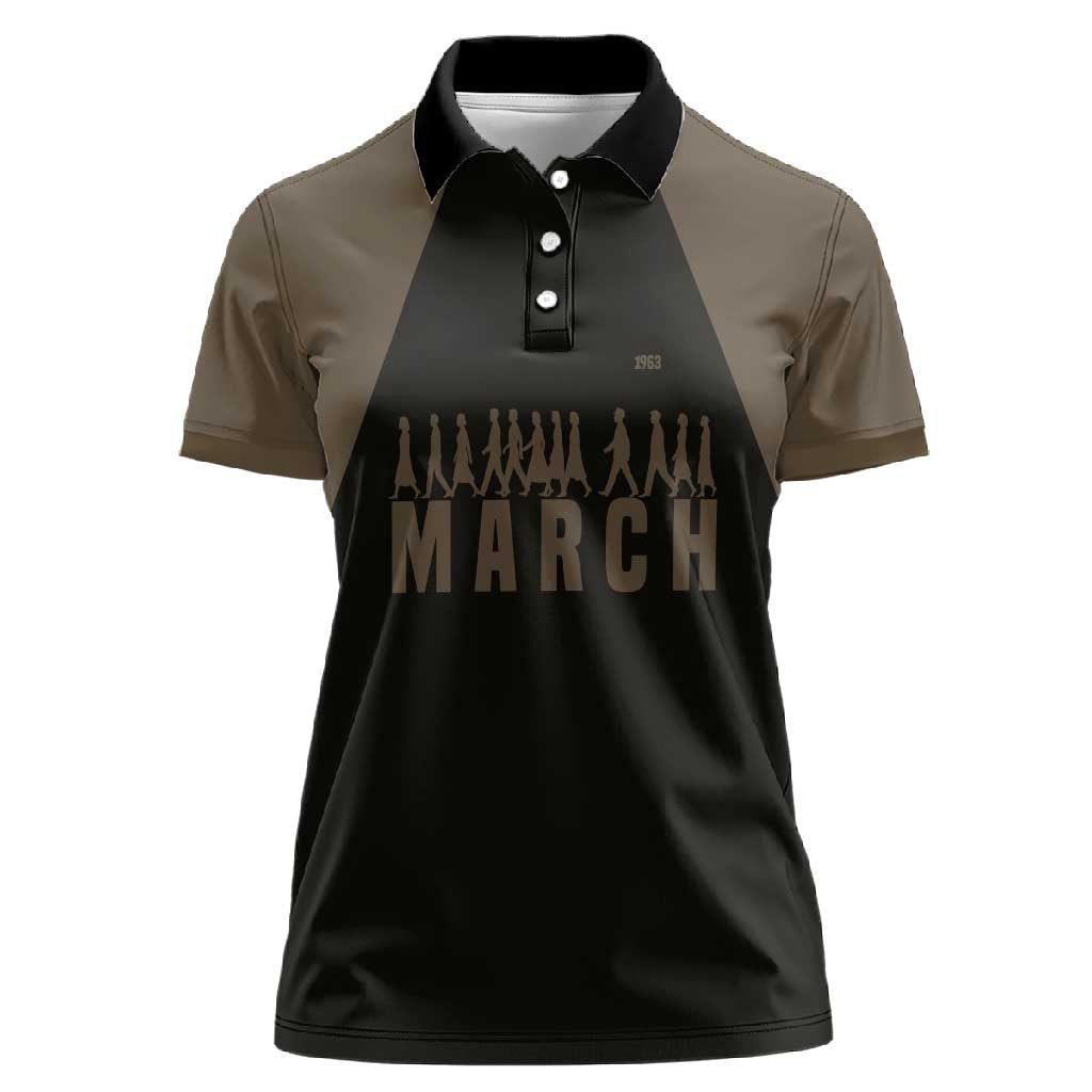 Bayard Rustin Women Polo Shirt with March on Washington Design Civil Rights Organizer Tribute - African Pride