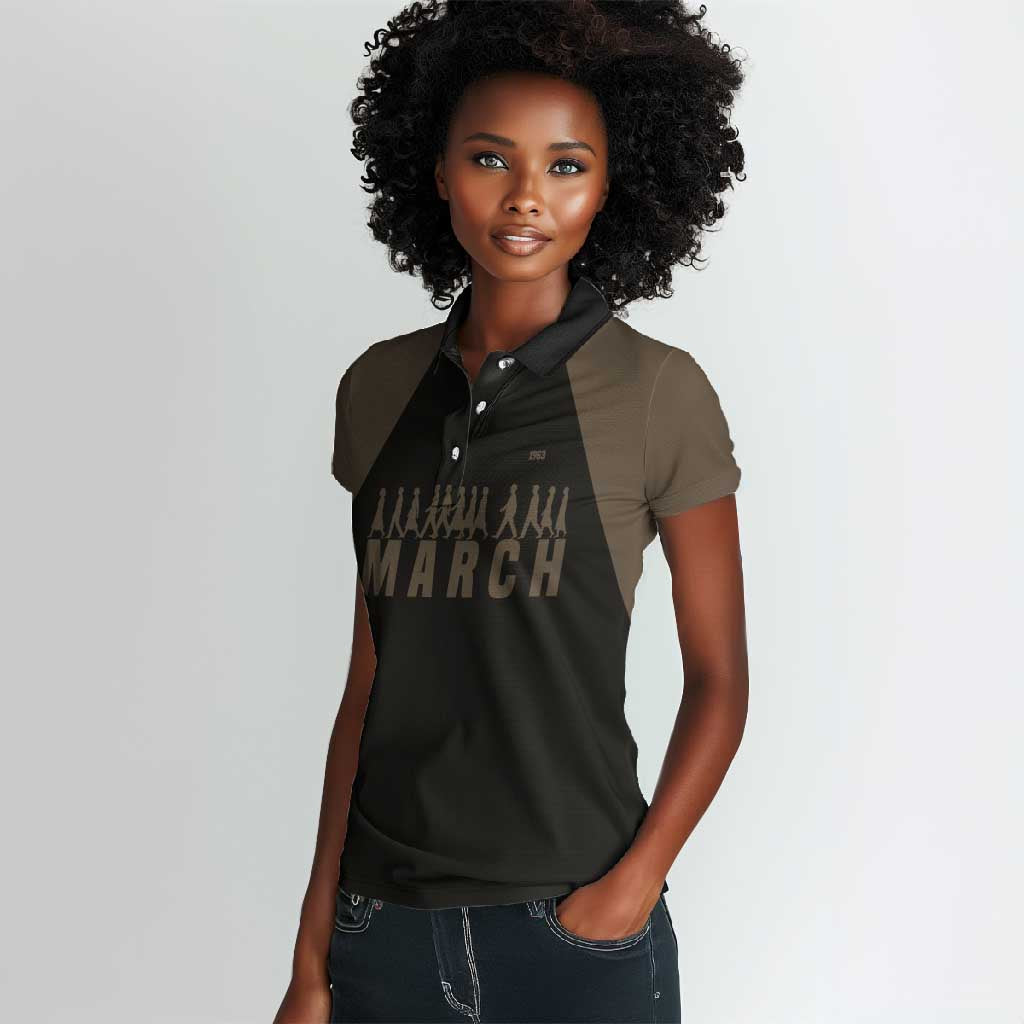 Bayard Rustin Women Polo Shirt with March on Washington Design Civil Rights Organizer Tribute - African Pride