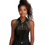 Bayard Rustin Women Sleeveless Polo Shirt with March on Washington Design Civil Rights Organizer Tribute - African Pride