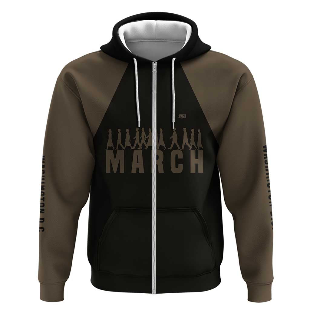 Bayard Rustin Zip Hoodie with March on Washington Design Civil Rights Organizer Tribute - African Pride
