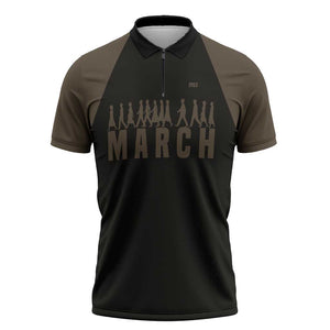 Bayard Rustin Zipper Polo Shirt with March on Washington Design Civil Rights Organizer Tribute - African Pride