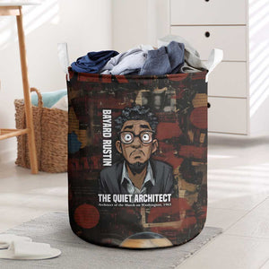 Bayard Rustin Laundry Basket with Quiet Architect Design Strategy and Courage Civil Rights Tribute - African Pride