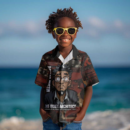 Bayard Rustin Kid Hawaiian Shirt with Quiet Architect Design Strategy and Courage Civil Rights Tribute - African Pride