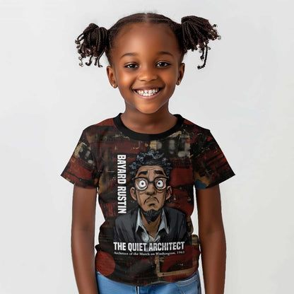 Bayard Rustin Kid T shirt with Quiet Architect Design Strategy and Courage Civil Rights Tribute - African Pride