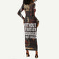 Bayard Rustin Long Sleeve Bodycon Dress with Quiet Architect Design Strategy and Courage Civil Rights Tribute - African Pride