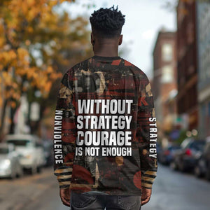 Bayard Rustin Long Sleeve Shirt with Quiet Architect Design Strategy and Courage Civil Rights Tribute - African Pride