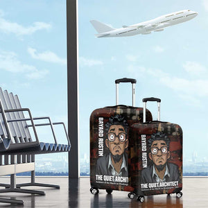 Bayard Rustin Luggage Cover with Quiet Architect Design Strategy and Courage Civil Rights Tribute - African Pride