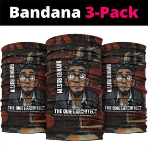 Bayard Rustin Neck Gaiter with Quiet Architect Design Strategy and Courage Civil Rights Tribute - African Pride