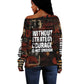 Bayard Rustin Off Shoulder Sweater with Quiet Architect Design Strategy and Courage Civil Rights Tribute - African Pride