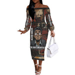 Bayard Rustin Off The Shoulder Long Sleeve Dress with Quiet Architect Design Strategy and Courage Civil Rights Tribute - African Pride