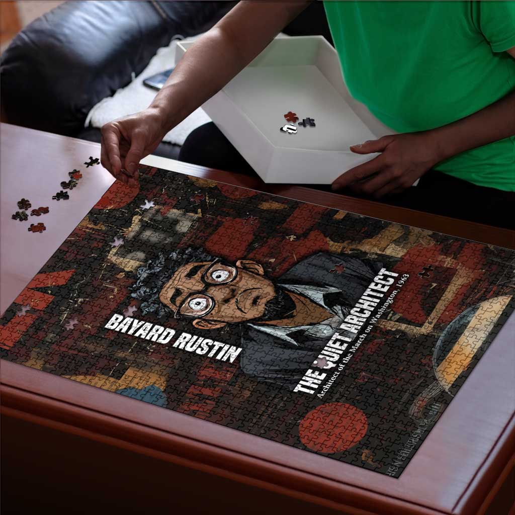 Bayard Rustin Puzzle with Quiet Architect Design Strategy and Courage Civil Rights Tribute - African Pride
