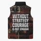 Bayard Rustin Sleeveless Puffer Jacket with Quiet Architect Design Strategy and Courage Civil Rights Tribute - African Pride