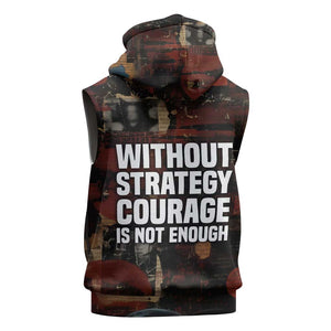 Bayard Rustin Sleeveless Zip Hoodie with Quiet Architect Design Strategy and Courage Civil Rights Tribute - African Pride