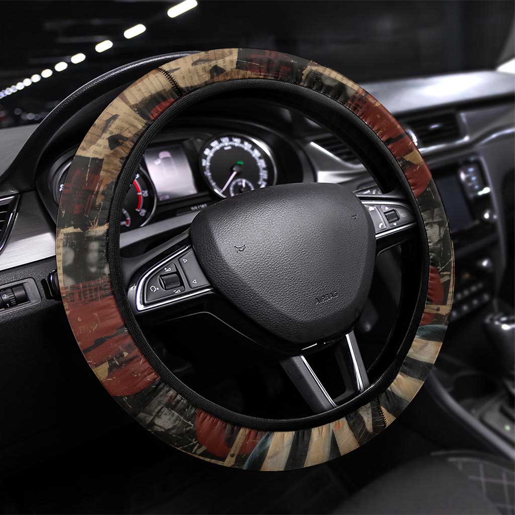 Bayard Rustin Steering Wheel Cover with Quiet Architect Design Strategy and Courage Civil Rights Tribute - African Pride
