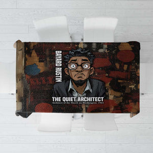 Bayard Rustin Tablecloth with Quiet Architect Design Strategy and Courage Civil Rights Tribute - African Pride