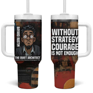 Bayard Rustin Tumbler With Handle with Quiet Architect Design Strategy and Courage Civil Rights Tribute - African Pride