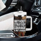Bayard Rustin Tumbler With Handle with Quiet Architect Design Strategy and Courage Civil Rights Tribute - African Pride