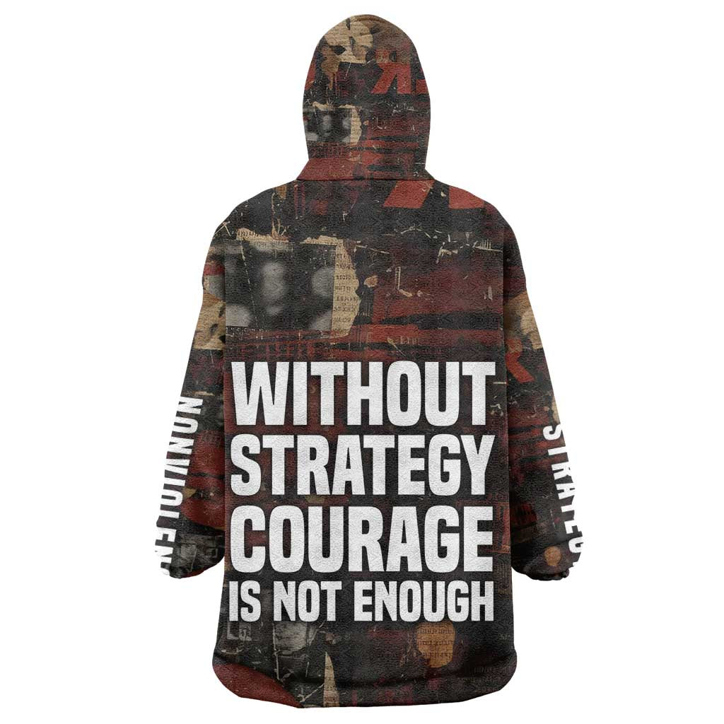 Bayard Rustin Wearable Blanket Hoodie with Quiet Architect Design Strategy and Courage Civil Rights Tribute - African Pride