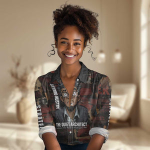 Bayard Rustin Women Casual Shirt with Quiet Architect Design Strategy and Courage Civil Rights Tribute - African Pride