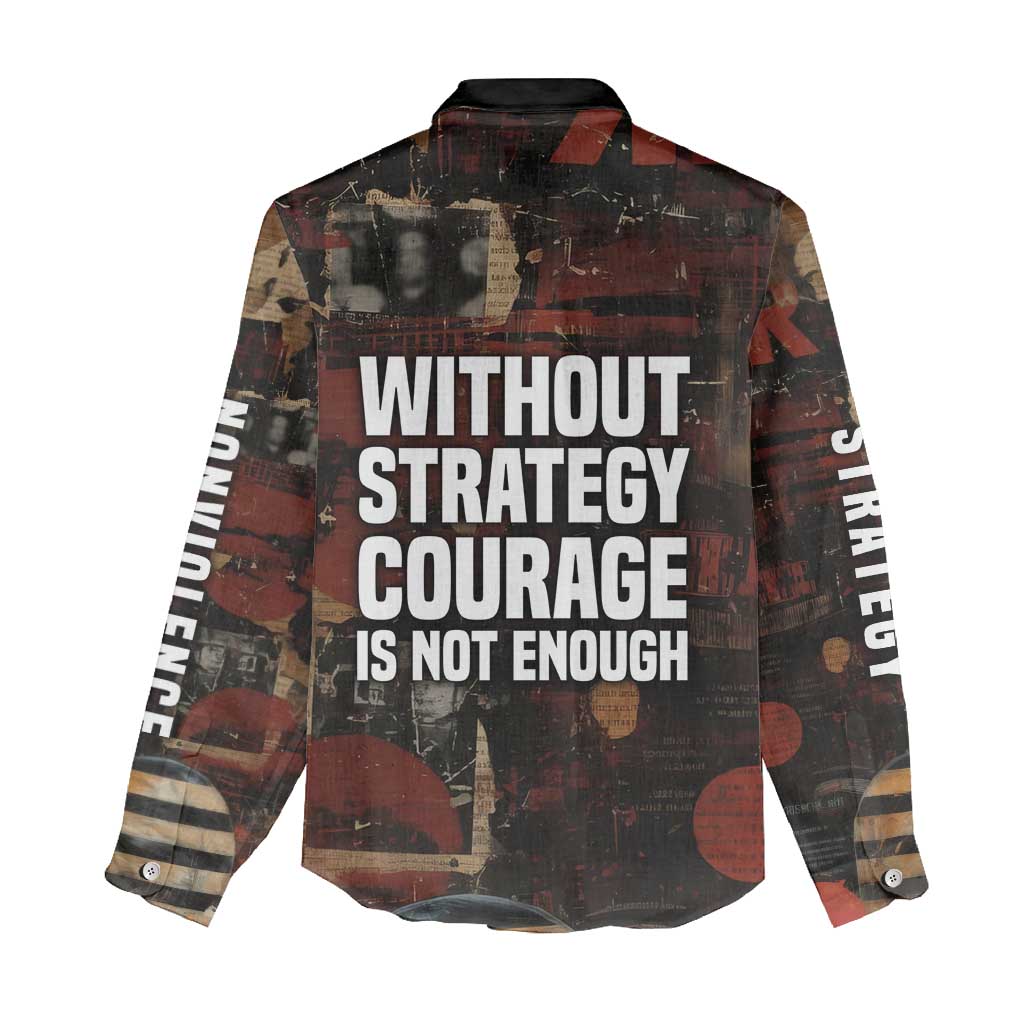 Bayard Rustin Women Casual Shirt with Quiet Architect Design Strategy and Courage Civil Rights Tribute - African Pride