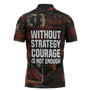 Bayard Rustin Zipper Polo Shirt with Quiet Architect Design Strategy and Courage Civil Rights Tribute - African Pride