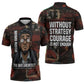 Bayard Rustin Zipper Polo Shirt with Quiet Architect Design Strategy and Courage Civil Rights Tribute - African Pride