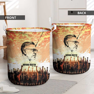 Bayard Rustin Laundry Basket with Radical Nonviolence Design Protest Crowd and Courage Civil Rights Tribute - African Pride