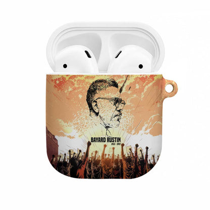 Bayard Rustin AirPods Case with Radical Nonviolence Design Protest Crowd and Courage Civil Rights Tribute - African Pride