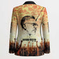 Bayard Rustin Blazer with Radical Nonviolence Design Protest Crowd and Courage Civil Rights Tribute - African Pride