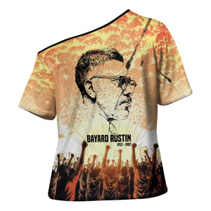 Bayard Rustin Cross Shoulder Shirt with Radical Nonviolence Design Protest Crowd and Courage Civil Rights Tribute - African Pride
