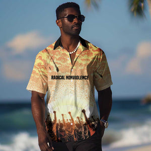 Bayard Rustin Hawaiian Shirt with Radical Nonviolence Design Protest Crowd and Courage Civil Rights Tribute - African Pride