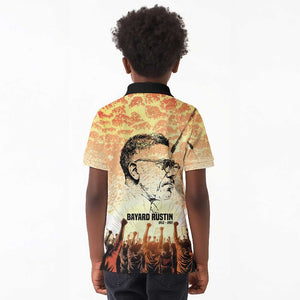 Bayard Rustin Kid Polo Shirt with Radical Nonviolence Design Protest Crowd and Courage Civil Rights Tribute - African Pride