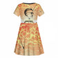 Bayard Rustin Kid Short Sleeve Dress with Radical Nonviolence Design Protest Crowd and Courage Civil Rights Tribute - African Pride