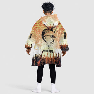 Bayard Rustin Kid Wearable Blanket Hoodie with Radical Nonviolence Design Protest Crowd and Courage Civil Rights Tribute - African Pride