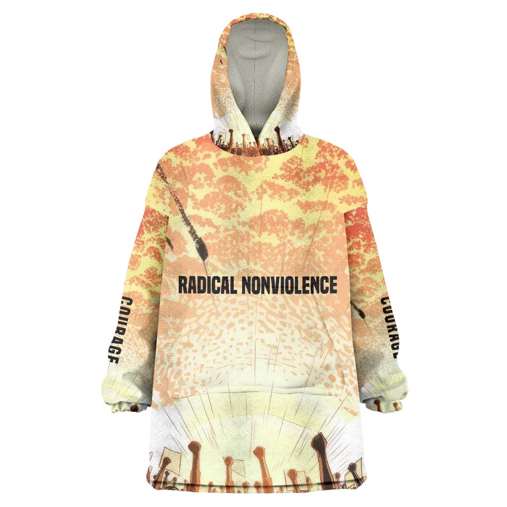 Bayard Rustin Kid Wearable Blanket Hoodie with Radical Nonviolence Design Protest Crowd and Courage Civil Rights Tribute - African Pride