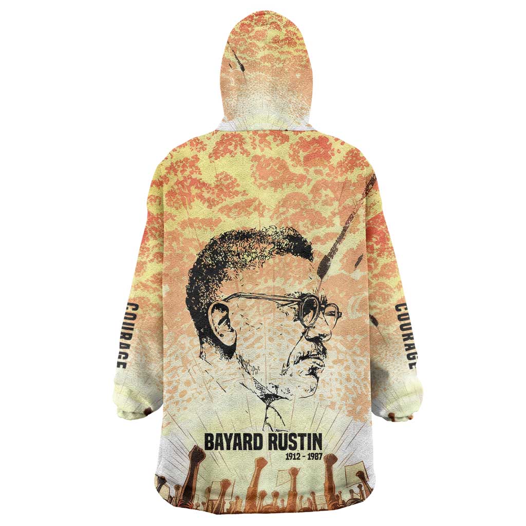 Bayard Rustin Kid Wearable Blanket Hoodie with Radical Nonviolence Design Protest Crowd and Courage Civil Rights Tribute - African Pride
