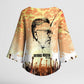 Bayard Rustin Kimono Sleeve Blouse with Radical Nonviolence Design Protest Crowd and Courage Civil Rights Tribute - African Pride