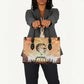 Bayard Rustin Leather Bag with Radical Nonviolence Design Protest Crowd and Courage Civil Rights Tribute - African Pride