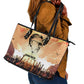 Bayard Rustin Leather Tote Bag with Radical Nonviolence Design Protest Crowd and Courage Civil Rights Tribute - African Pride